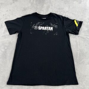 Spartan Race T-Shirt L Black Mens Trifecta Qualifier Obstacle Course Running Tee